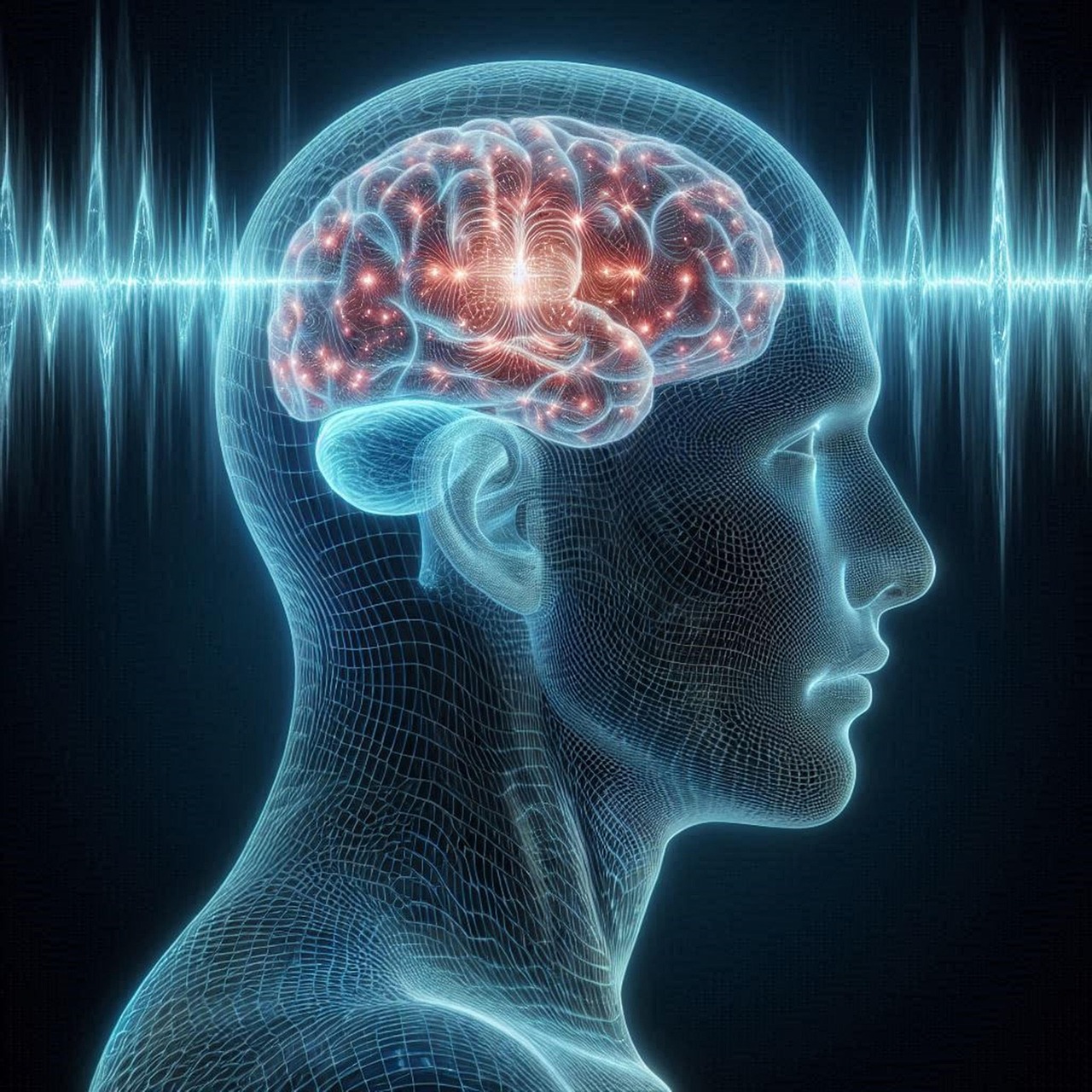 Brain waves and neural activity visualization